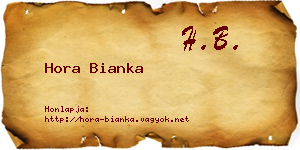 Hora Bianka névjegykártya