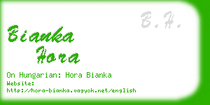 bianka hora business card